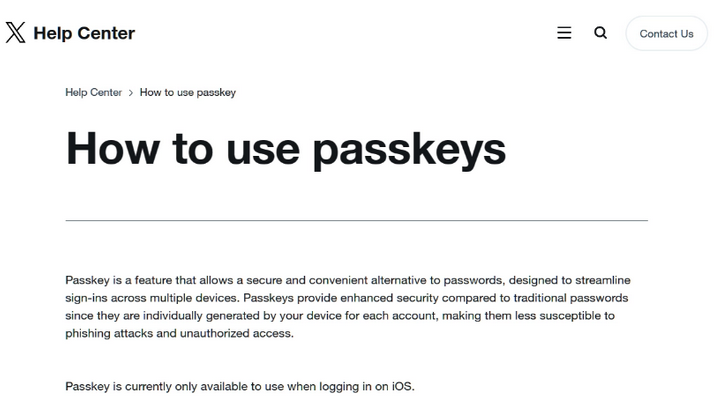 丹江口苹果维修店铺分享iOS用户如何通过通行密钥(Passkey)登录 